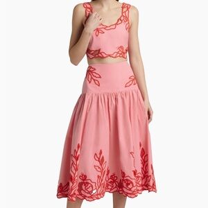 Cinq a Sept Crop Top & Midi Skirt Set